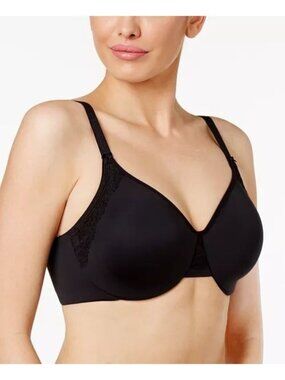 Olga Cloud 9 Full Figure Lace Trim Minimizer Wired Bra GI8961A Size 36C Black